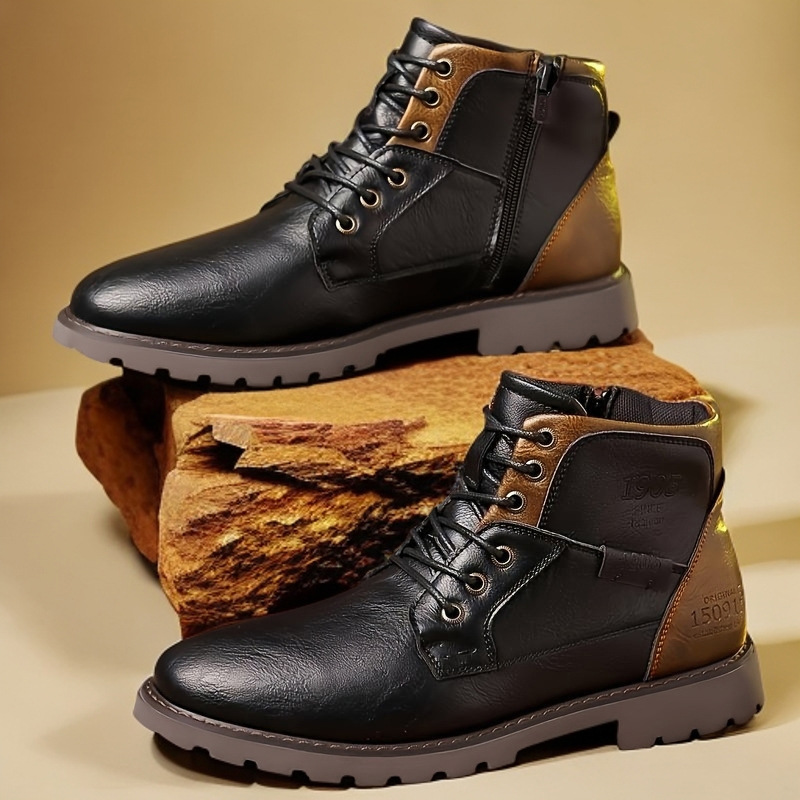 Crossfit Outdoor - Botas de Couro Masculinas de Cano