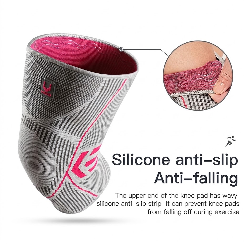 Knee Sleeve Pair - Joelheiras esportivas VILICO, antiderrapantes, confortáveis ​​de