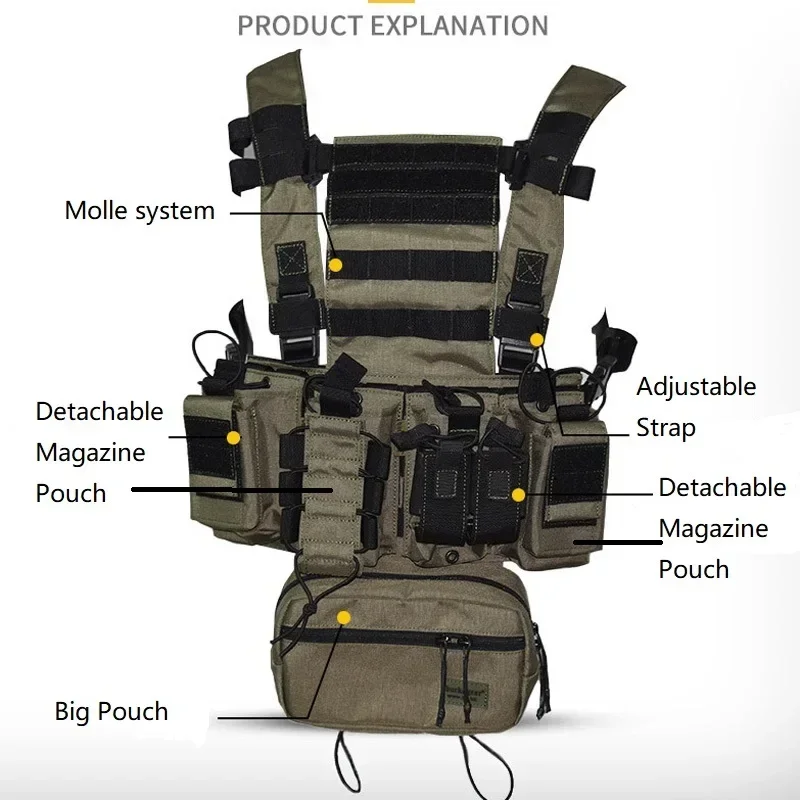 Gear For Crossfit - D3cr peito rig colete multicam preto
