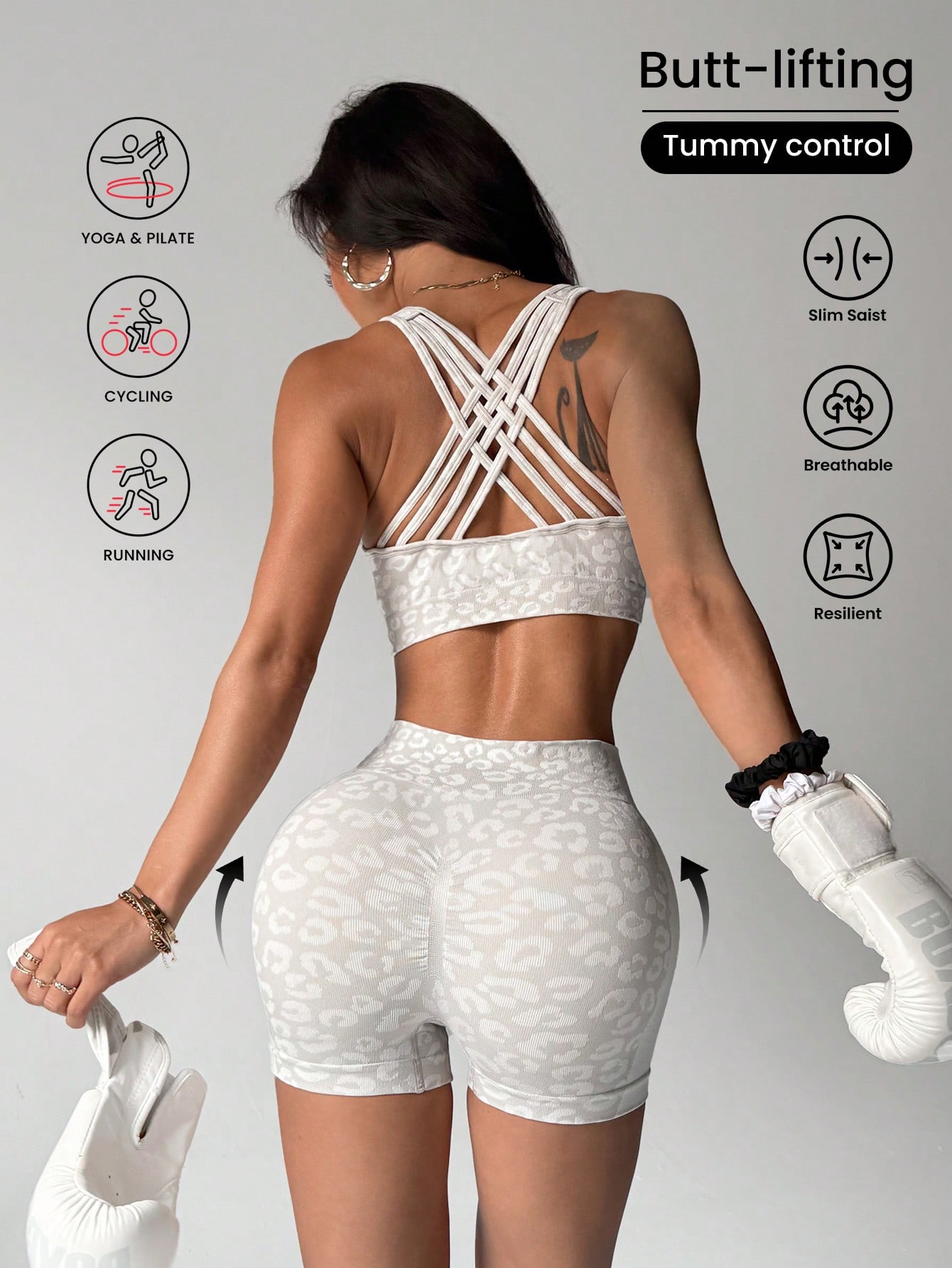 Crossfit Lifting - Conjunto de ioga com estampa de