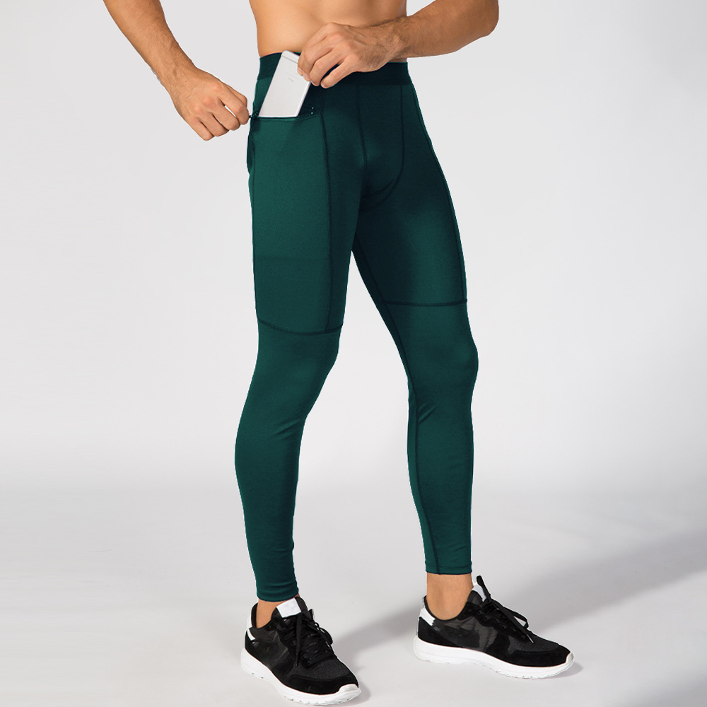 Crossfit Victory - Homens correndo collants compressão calças esportivas