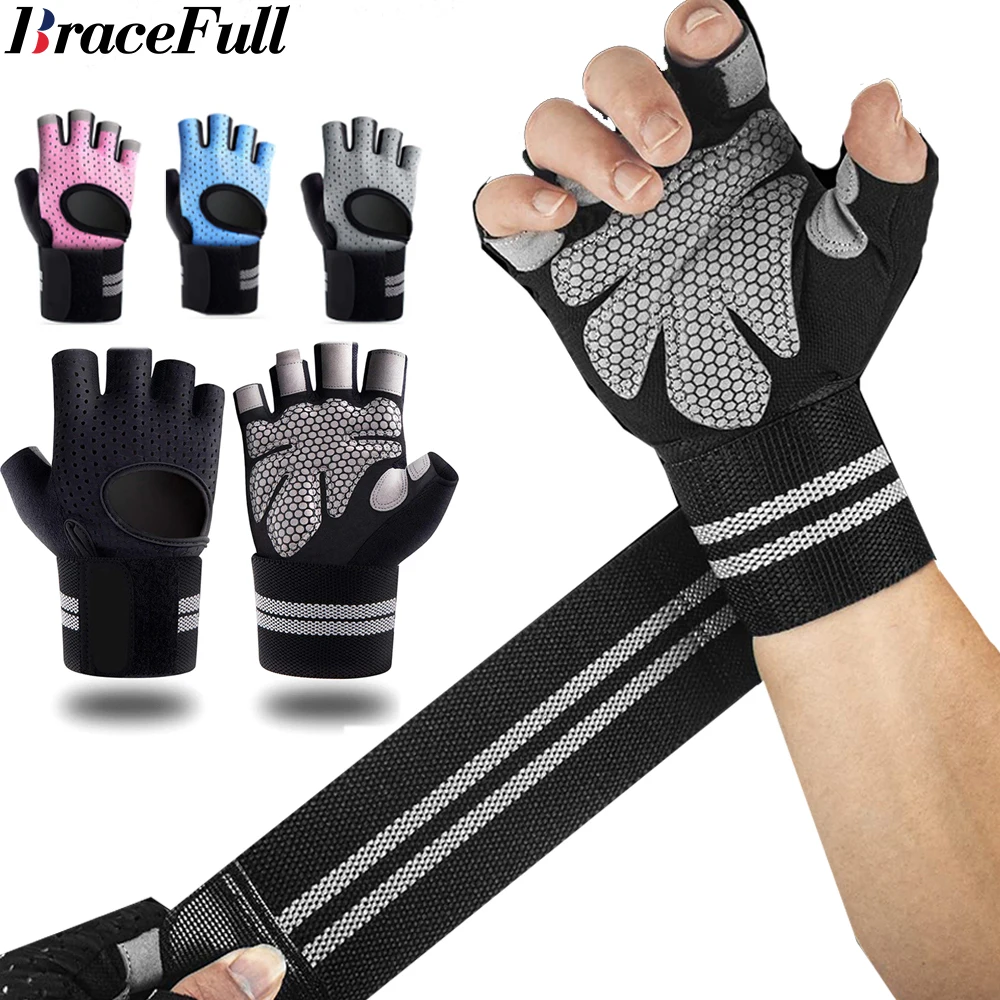 Crossfit Equipment - Luvas de ginástica meio dedo com