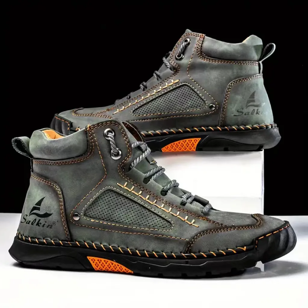 Botas masculinas costuradas à  - Crossfit Outdoor avaliação e preço