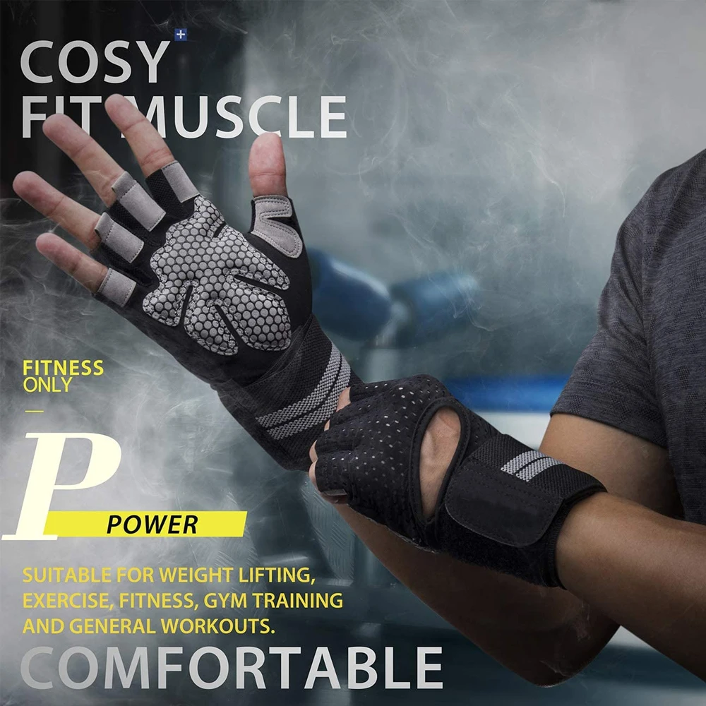 Luvas de ginástica meio dedo c - Crossfit Equipment avaliação e preço
